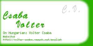 csaba volter business card